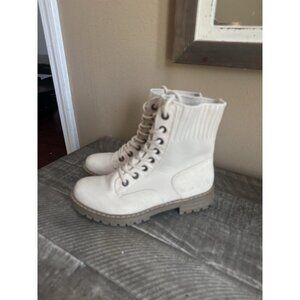 Blowfish Combat Boot Women 7 Beige